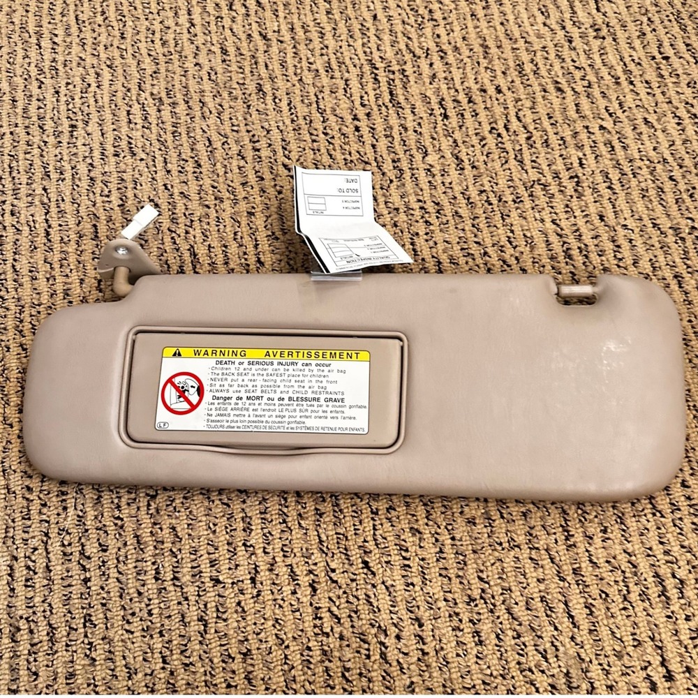 2000 Toyota Land Cruiser Driver Left Sun Visor Tan OEM Y0087359